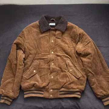 코듀로이 봄버 자켓 브라운