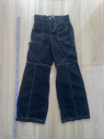 LAGUA GEM 블랙 와이드 레그 팬츠