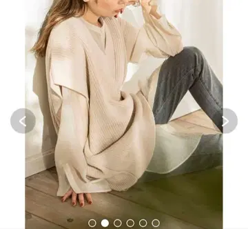 NOBLE 편직 V넥 베스트