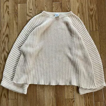 베이스 코튼 니트 돌먼 슬리브 프랑스제