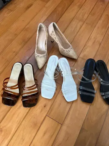 클리어 힐 샌들 묶음 판매