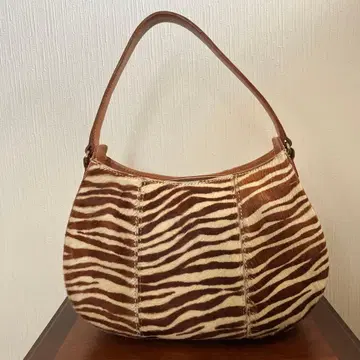 cotone 제브라 패턴 송치 핸드백