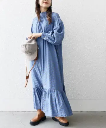 bon.meur 돌먼 슬리브 롱 원피스