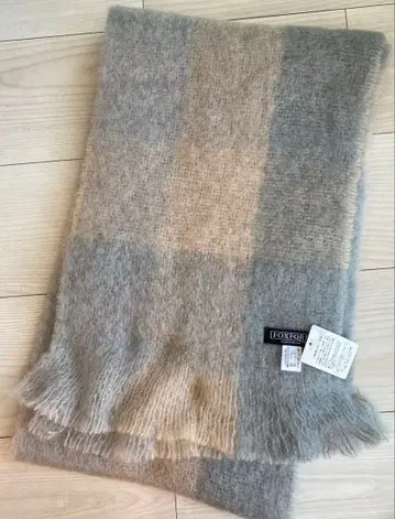 FOXFORD 그레이 계열 체크 머플러