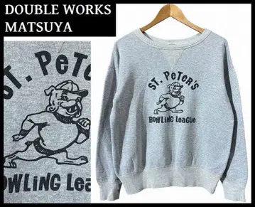 레어 마츠야 별주 더블웍스 불독 앞V 맨투맨 트레이닝복 M