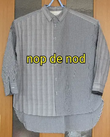 nop de nod 노프드노드 귀여운 화이트 블랙 긴팔 셔츠