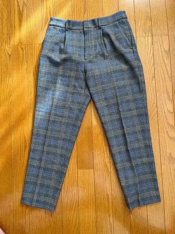 체크 무늬 슬랙스