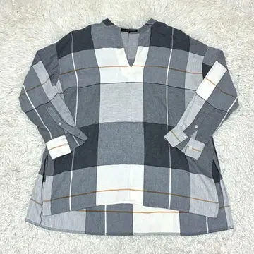 23구 튜닉 풀오버 셔츠 체크