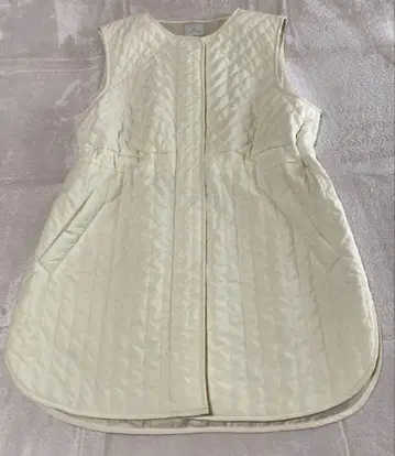 GREEN LABEL RELAXING 퀼팅 베스트 아이보리