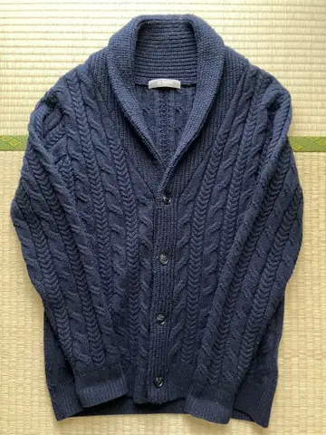 나노 유니버스 네이비 케이블 니트 가디건