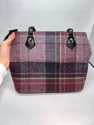 HARRIS TWEED 체크 무늬 토트백