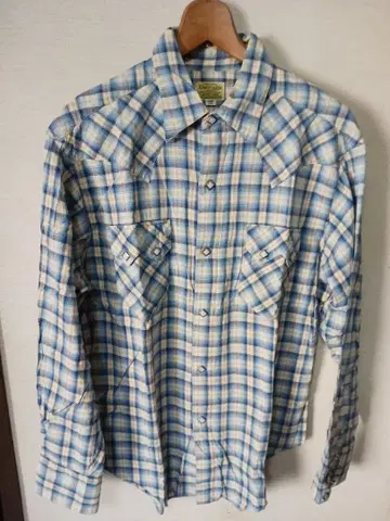 RANCH WEAR 체크 무늬 웨스턴 셔츠 L 사이즈