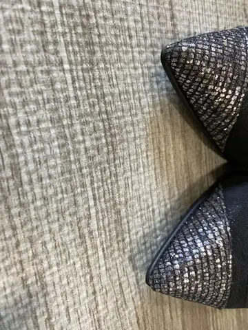 [ 미사용 ] RANDA 실버 글리터 하이힐 사이즈 23