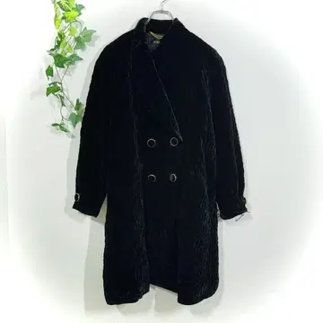 SCHERZO by Vingt et un 벨벳 더블 브레스트 코트