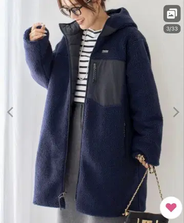 노리즈 TAION 네이비 후드 부착 리버서블 다운 S