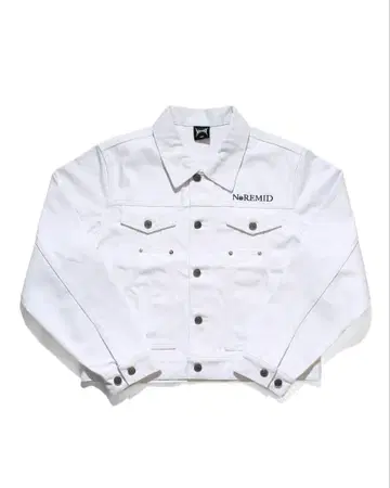 [ 미사용 새상품 ] NOREMID 노리미트 데님 자켓 화이트