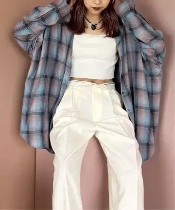 JEANASIS 지나시스 모듬 체크 셔츠 LS 옴브레 체크