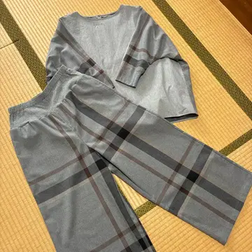 BEARDSLEY 비어즐리 체크 셔츠 & 허리 리브 팬츠