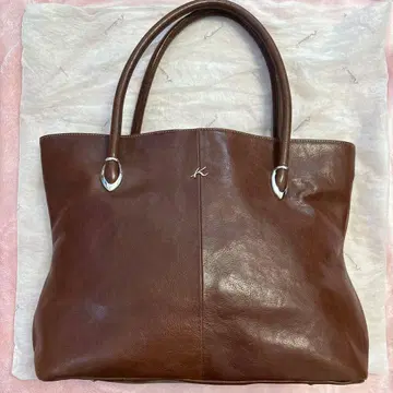 Kitamura 키타무라 가죽 토트백 브라운 계열 K 로고