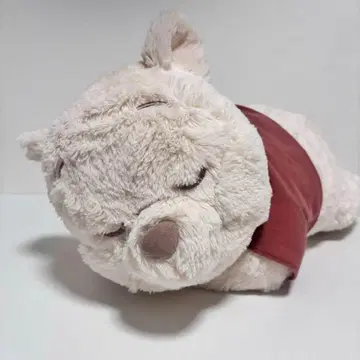 푸우 봉제 인형 엎드려 누워 잠자는 스야스야 화이트 특대형