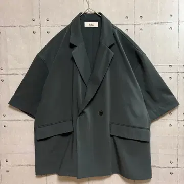 루즈 테일러드 자켓 더블 오버 사이즈 다크 그린