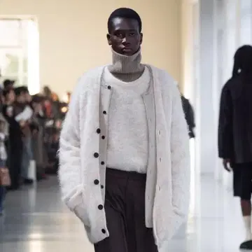 ssstein KID MOHAIR KNIT V NECK CARDIGAN