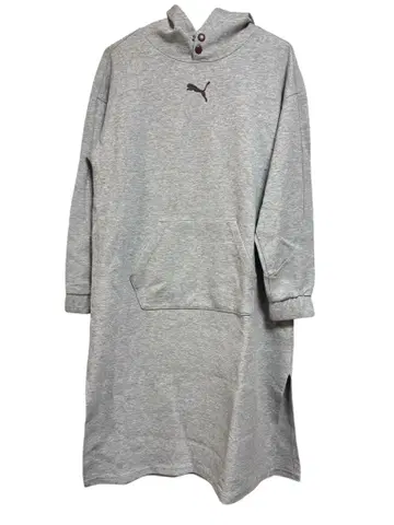 [ Puma ] 후드 부착 롱 후드티 그레이
