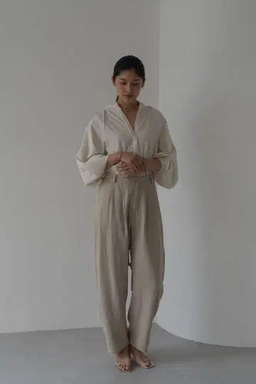 remula CURVE LINE PANTS ( BEIGE )