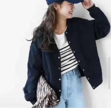 relume 네이비 버튼 가디건 F