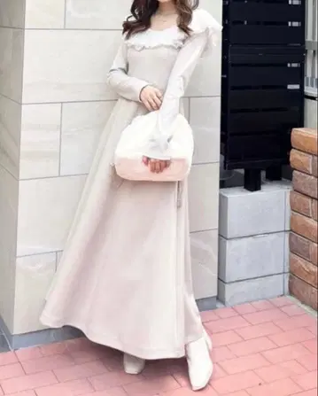 튤 프릴 MIX 플레어 원피스 코코딜