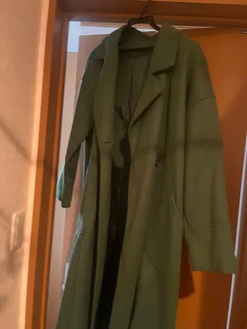 그린 롱 코트 M 사이즈