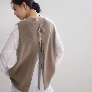 북유럽, 생활 잡화점, 평소 코디에 설렘을, 뒷 리본 니트 베스트