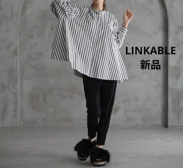 린카블 LINKABLE 보더 블라우스 교자 블라우스 린카블 블라우스