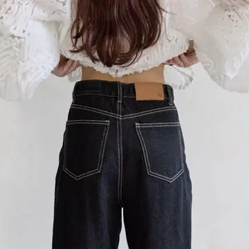 Yuna 기획 하이웨스트 스트레이트 데님 팬츠