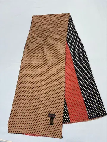 Paul Smith 하트 무늬 실크 스카프 블랙, 레드, 브라운 베이스