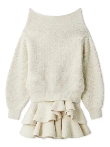 LILY BROWN 오프숄더 니트 셋업 [ 아이보리 ]