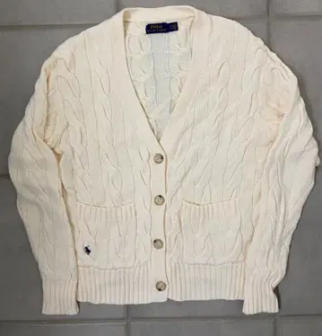 랄프 로렌 케이블 니트 화이트