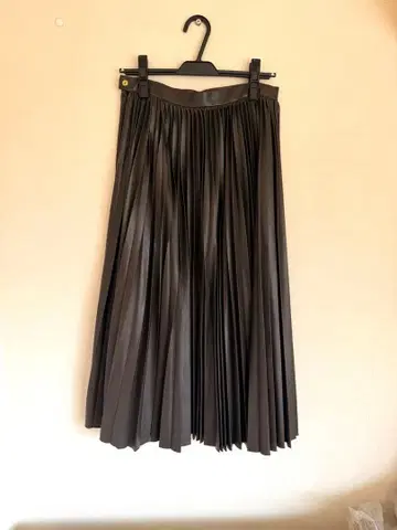 Drawer 인조 가죽 플리츠 스커트 36