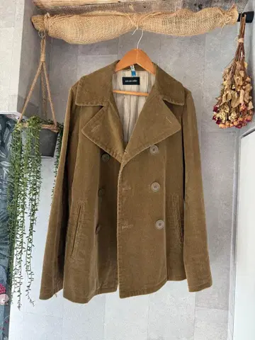 파드칼레 코듀로이 피 코트 밀크 브라운 38 사이즈