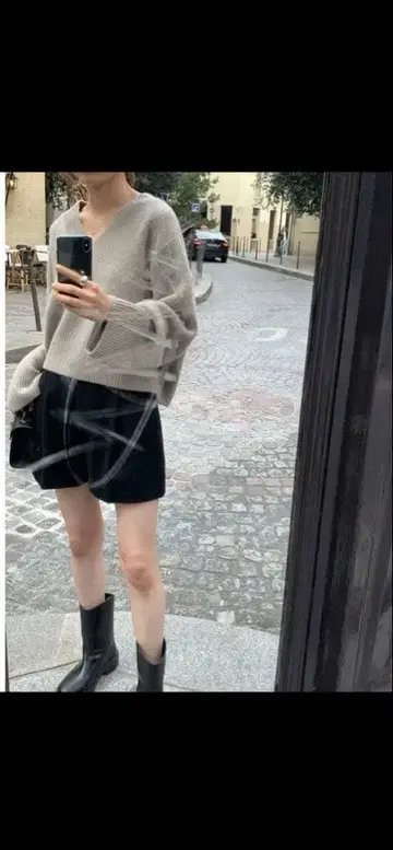 ounce 캐시미어 v 풀오버 니트 브라운