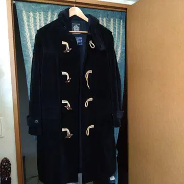 네이비 코듀로이 더플 코트