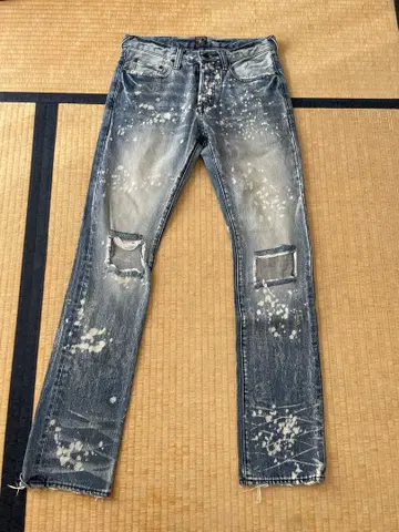 PRPS 데님 팬츠 데미지 진 밀리터리