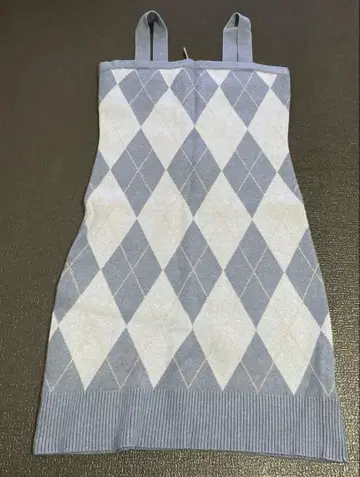 LIP SERVICE 아가일 앙상블 니트 원피스