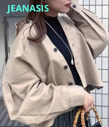 [ 새상품 ] JEANASIS 지나시스 린넨 턱 슬리브 자켓