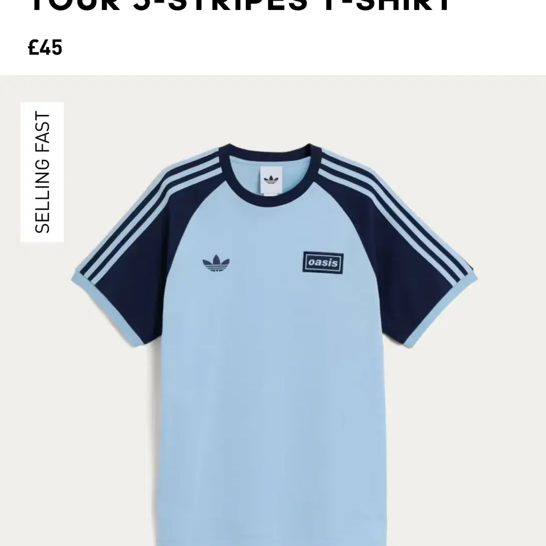 Adidas x Oasis Tour Adidas Oasis Short-Sleeve T-shirt L on Bunjang