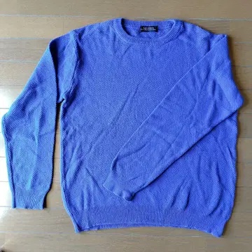 NANO UNIVERSE 코튼 니트 스웨터 XL 파랑