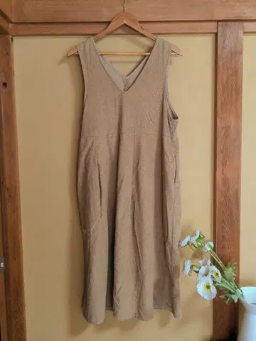 사만사 모스모스 벌집 코듀로이 원피스