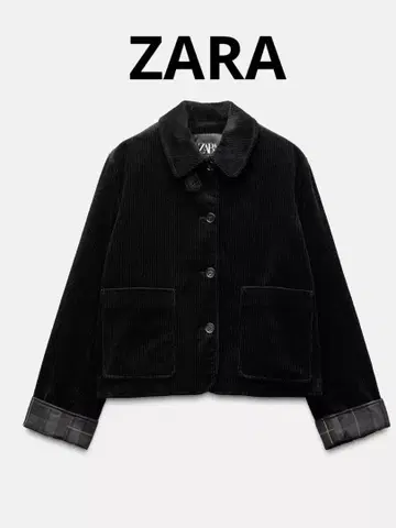 ZARA 블랙 코듀로이 자켓