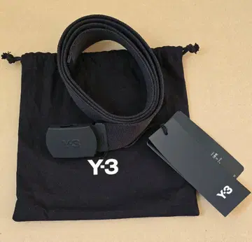 미사용 새상품 Y-3 벨트 KA2308 메탈 버클 로고 블랙 L
