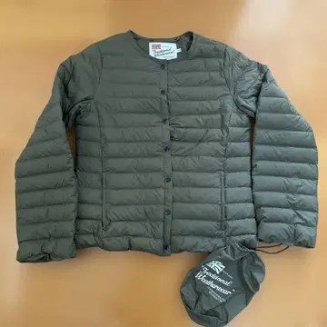 트래디셔널 웨더웨어 다운 자켓 34 카키 M 수납 봉투 포함